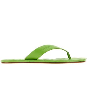 JW Anderson Leather Thong Slippers - Green