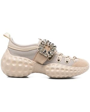 Roger Vivier Touch-Strap Crystal Sandals - Multicolor