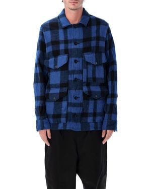 Junya Watanabe Wool Checked Work Jacket - Blue