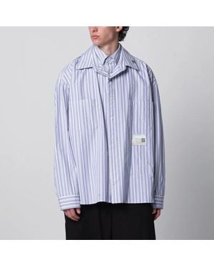 Maison Mihara Yasuhiro Double-Layer Cotton Shirt - Blue