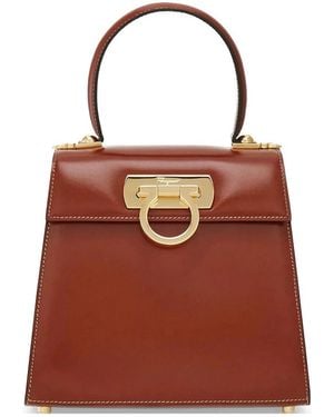 Ferragamo Iconic Top Handle Small Bag - Red