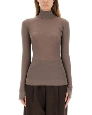 Lemaire Turtleneck Top - Brown