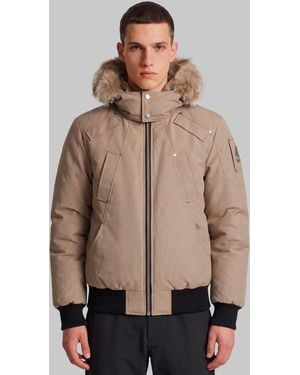 Moose Knuckles Padded Ballistic Bomber Jacket - Natural