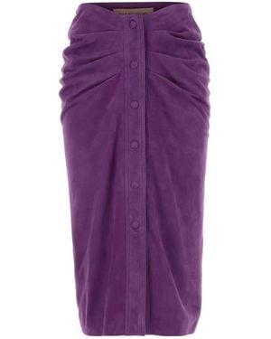 Valentino Garavani Gonna Pelle - Purple