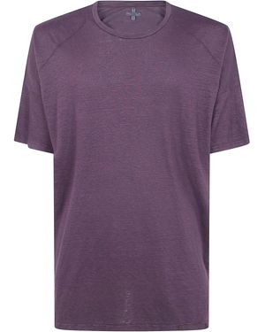 MD75 Linen Oversized T-Shirt - Purple