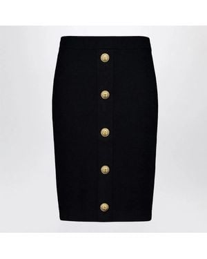 Balmain Viscose-Blend Skirt - Blue