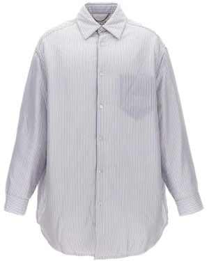 Maison Margiela Striped Shirt Jacket - White