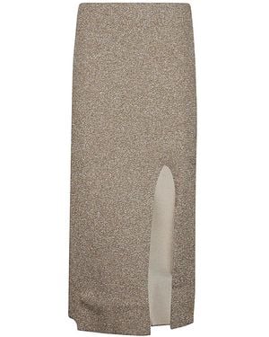 Circus Hotel Viscose Midi Skirt - Grey