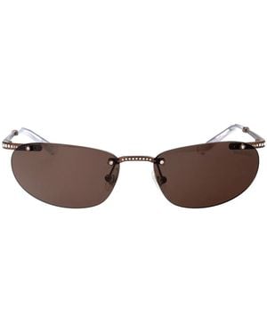 Swarovski Matte Metal Sunglasses - Brown