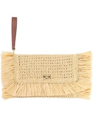 Anya Hindmarch Oversize Raffia Clutch Bag - Natural