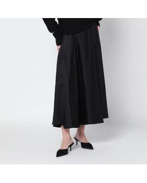 Anine Bing Christina Silkblend Midi Skirt - Black