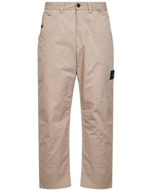 Stone Island Belt Loops Patch Pockets - Natural