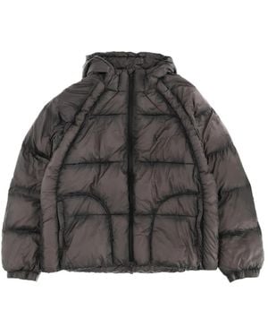 Represent Down Jacket With Logo - Grey
