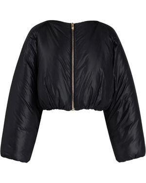 Alaïa Alaia Nylon Pleated Bomber - Black