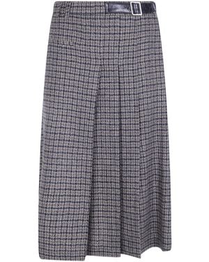 Seventy Quadro Skirt - Blue