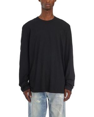 James Perse Roundneck T-Shirt Long Sleeves - Black