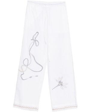 Alysi Pants Cotton - White
