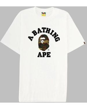 A Bathing Ape T-Shirt "Glitch Woodland" - White