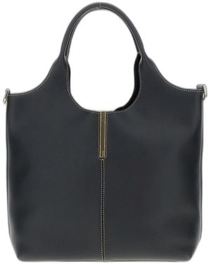 Tod's Tods Leather Small Shopping Bag - Black
