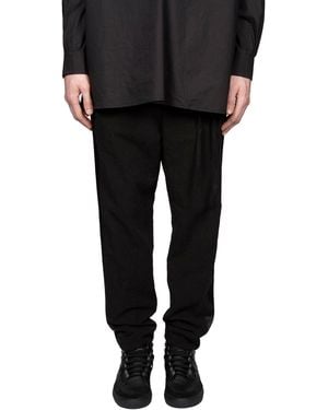 Damir Doma Cotton Trouser With Satin Revers - Black