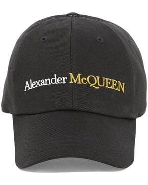 McQueen Embroidered Logo Baseball Cap - Black