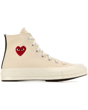 COMME DES GARÇONS PLAY Ivory Canvas Comme Des Garã§Ons X Converse Sneakers - Natural