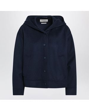 Weekend by Maxmara Wool Hooded Jacket - Blue