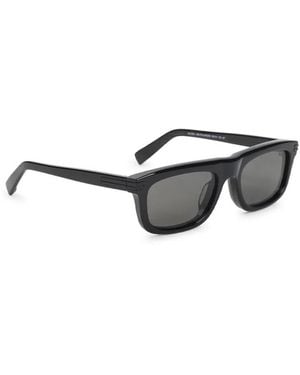 ZEGNA Smoke Acetate Sunglesses - Black