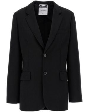 Moschino Single-Breasted Martingale Blazer - Black
