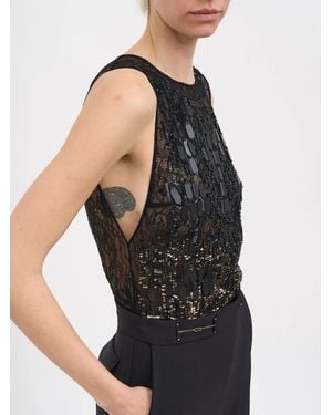 Elisabetta Franchi Embroidered Jumpsuit - Black