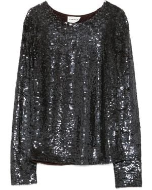 P.A.R.O.S.H. Long-Sleeved Top With Sequins - Black