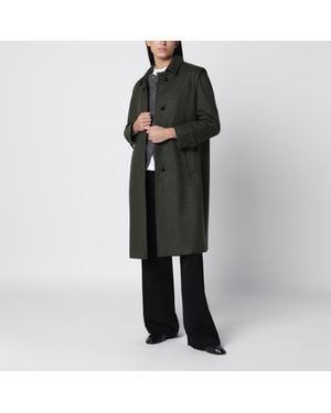 Schneiders Loden Wool Coat With Buttons - Black