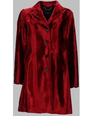 Paltò Cappotto Monopetto - Red