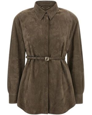 Fendi Suede Shirt - Green