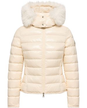 Moncler Faux-Fur Trim Hooded Jacket - Natural
