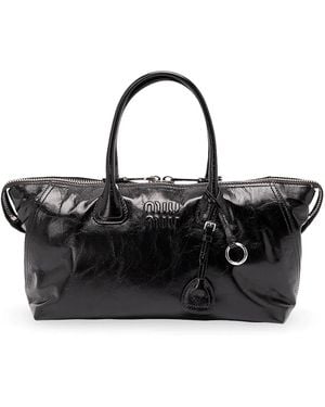 Miu Miu Shiny Leather Bag - Black