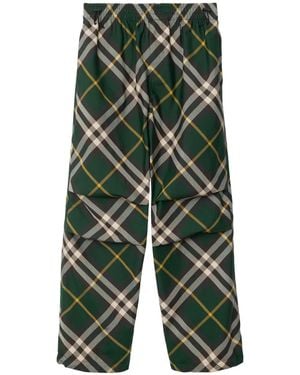 Burberry Embroidered Polyester Pant - Green