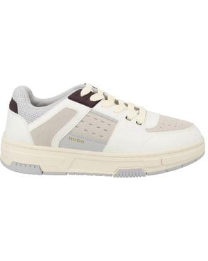 HUGO Solid Lace-Up Trainers - White