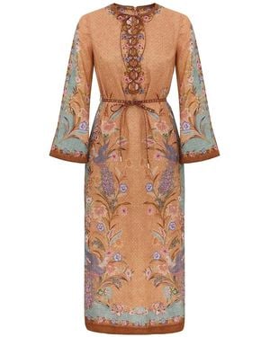 Zimmermann Indra Midi Dress - Natural