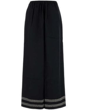 Bode Viscose Mathilde Wide-Leg - Black