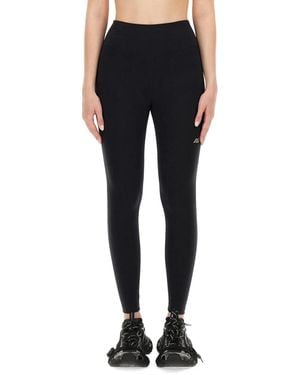Balenciaga Leggings With Logo - Blue