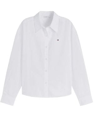 Tommy Hilfiger Summer Poplin Ls Boxy Shirt - White