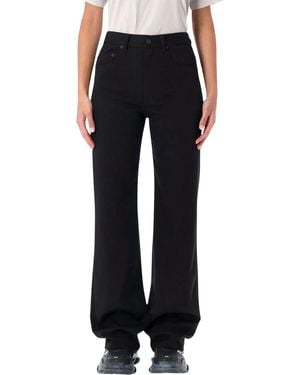 Balenciaga Straight Fit Tailored Wool Pants - Black