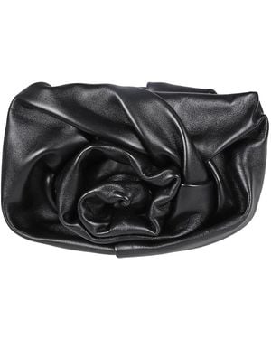 Burberry Nappa Leather Rose Clutch - Black