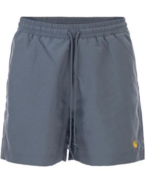 Carhartt Beach Shorts With Logo - Grey