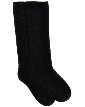 Valentino Garavani Mohair Socks - Black