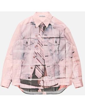 Acne Studios Sarona Ls Photopaper Tlo Poplin - Pink