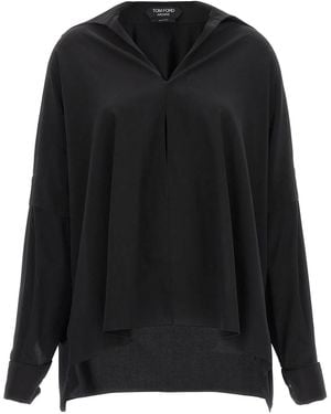 Tom Ford Crepe De Chine Shirt - Black