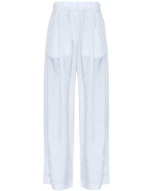 Dries Van Noten Wideleg Pants - White