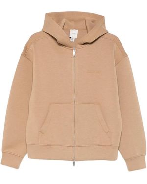 Calvin Klein Cotton Spacer Full-Zip Hoodie - Natural